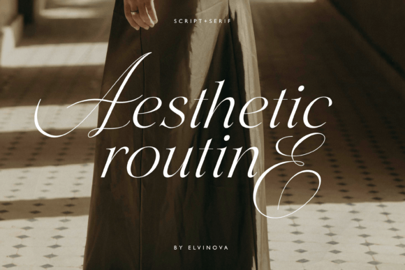 Aesthetic Routine: A Serif and Script Font Duo for Editorial Design