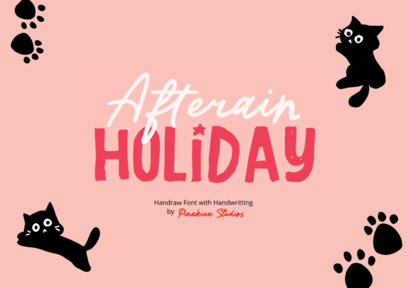 Afterain Holiday Font Bundle: A Display Typeface for Small Business Branding
