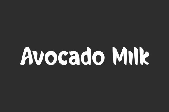 Avocado Milk: A Playful Display Font for Modern Branding