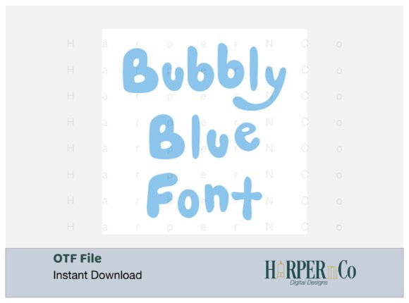 Bubbly Blue Display Font Review for Brand Designers