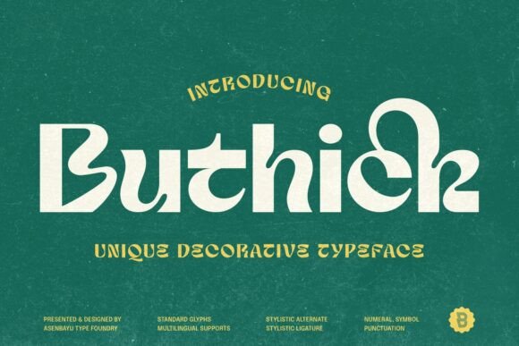 Buthick Display Font for Bold Campaign Headlines and Decorative Branding