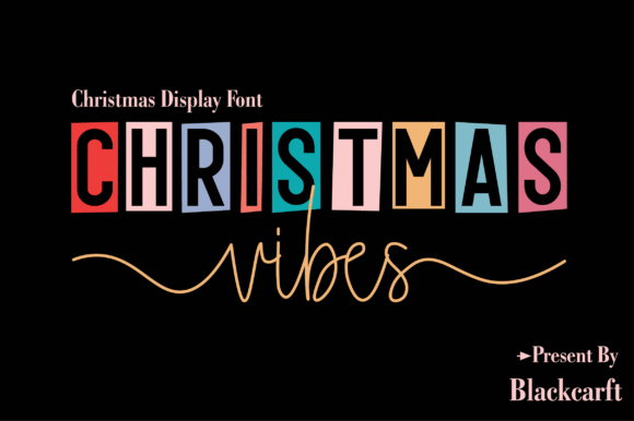 Christmas Vibes Duo: A Bold Display Font for Digital Design