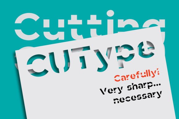 Cutype: Bold Display Font for Laser & Paper Cutting
