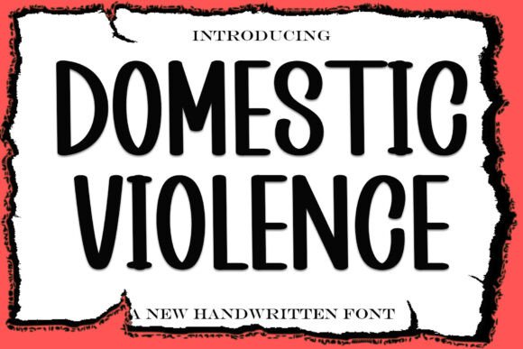Domestic Violence Display Font for Thoughtful Editorial Design