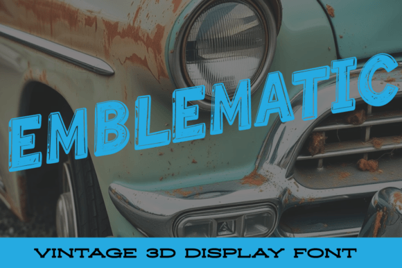 Emblematic Display Font for Editorial Headlines and Vintage Publication Design