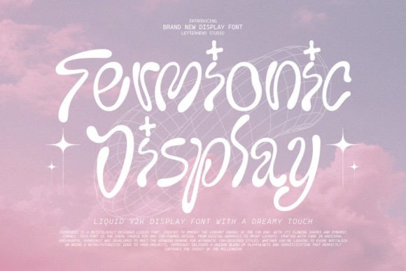 Fermionic Liquid Font for Bold Y2K Branding Projects