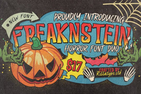 Freaknstein Font Duo for Horror Campaign Design