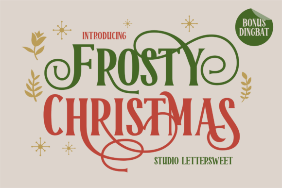 Frosty Christmas Font for Handmade Holiday Products and Printables