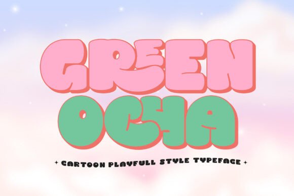 Green Ocha: A Playful Display Font for Groovy Campaign Visuals