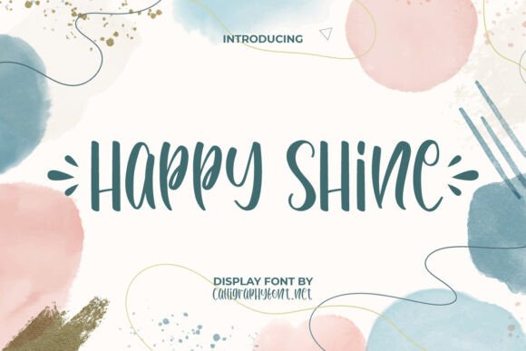 Happy Shine Font: A Joyful Display Typeface for Handmade Products