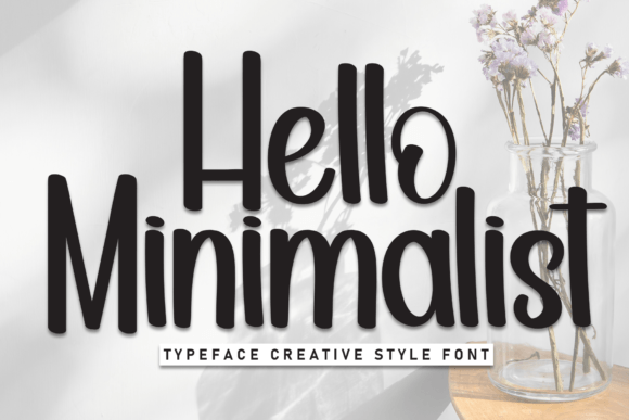 Hello Minimalist Font for Handmade Labels, Stickers, and Invitations