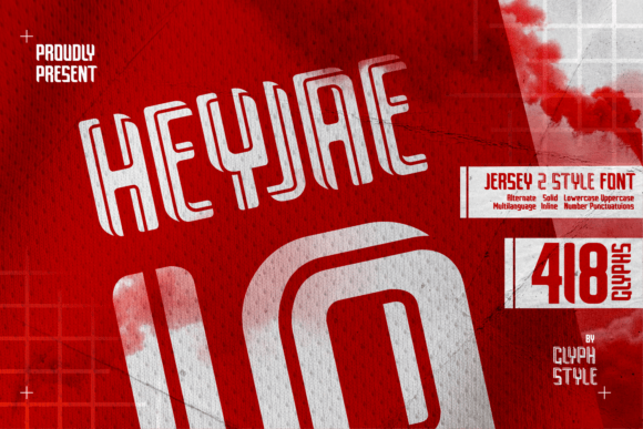 Heyjae Display Font for Sports-Themed Branding and Packaging