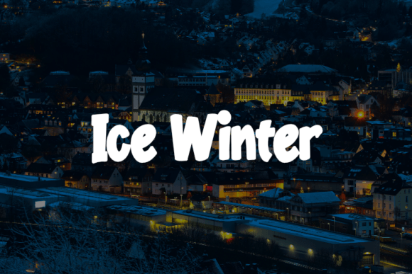 Ice Winter: A Frosty Display Font for Elegant Winter Marketing