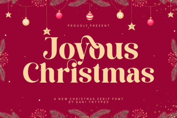 Joyous Christmas: A Festive Serif Font for Handmade Holiday Designs