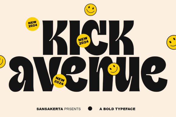 Kick Avenue: A Unique Display Font for Small Business Branding