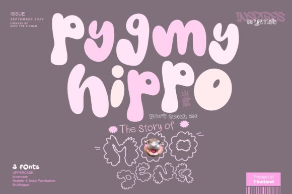 Pygmy Hippo: A Playful Display Font Trio for Modern Web Design