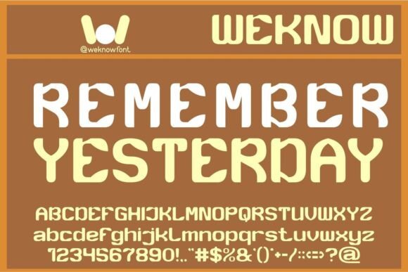 Remember Yesterday Display Font for Editorial Design