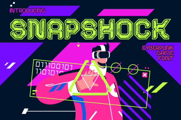 Snapshock: A Bold Cyberpunk Font for Web Design and Digital Branding