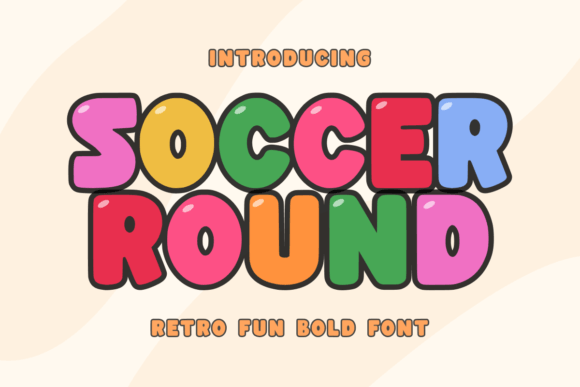 Soccer Round: A Bold Display Font for Crafters and Product Makers