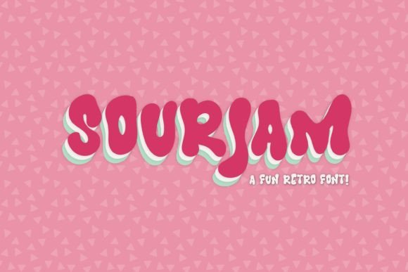 Sourjam: A Retro Display Font for Handmade Product Labels and Shop Branding