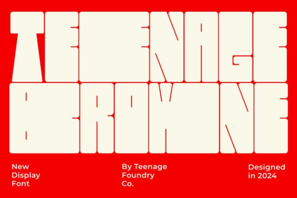 Teenage Browne Display Font for Campaign Headlines