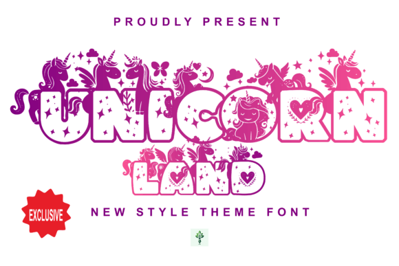Unicorn Land: A Playful Display Font for Small Business Branding