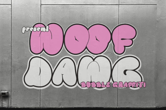 Woof Dawg: A Playful Bubble Graffiti Font for Crafters and Makers