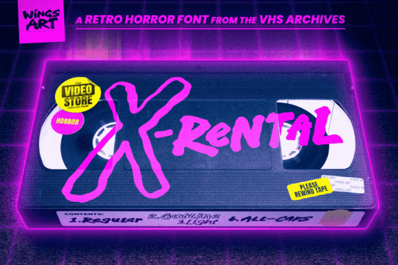 X-rental Font for Retro Campaign Design